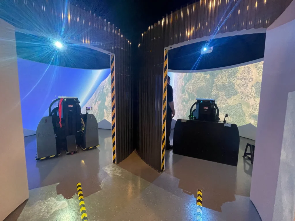 NewVision civilian flight training center simulator facility