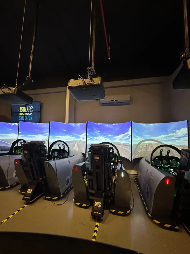 NewVision civilian flight training center simulator area